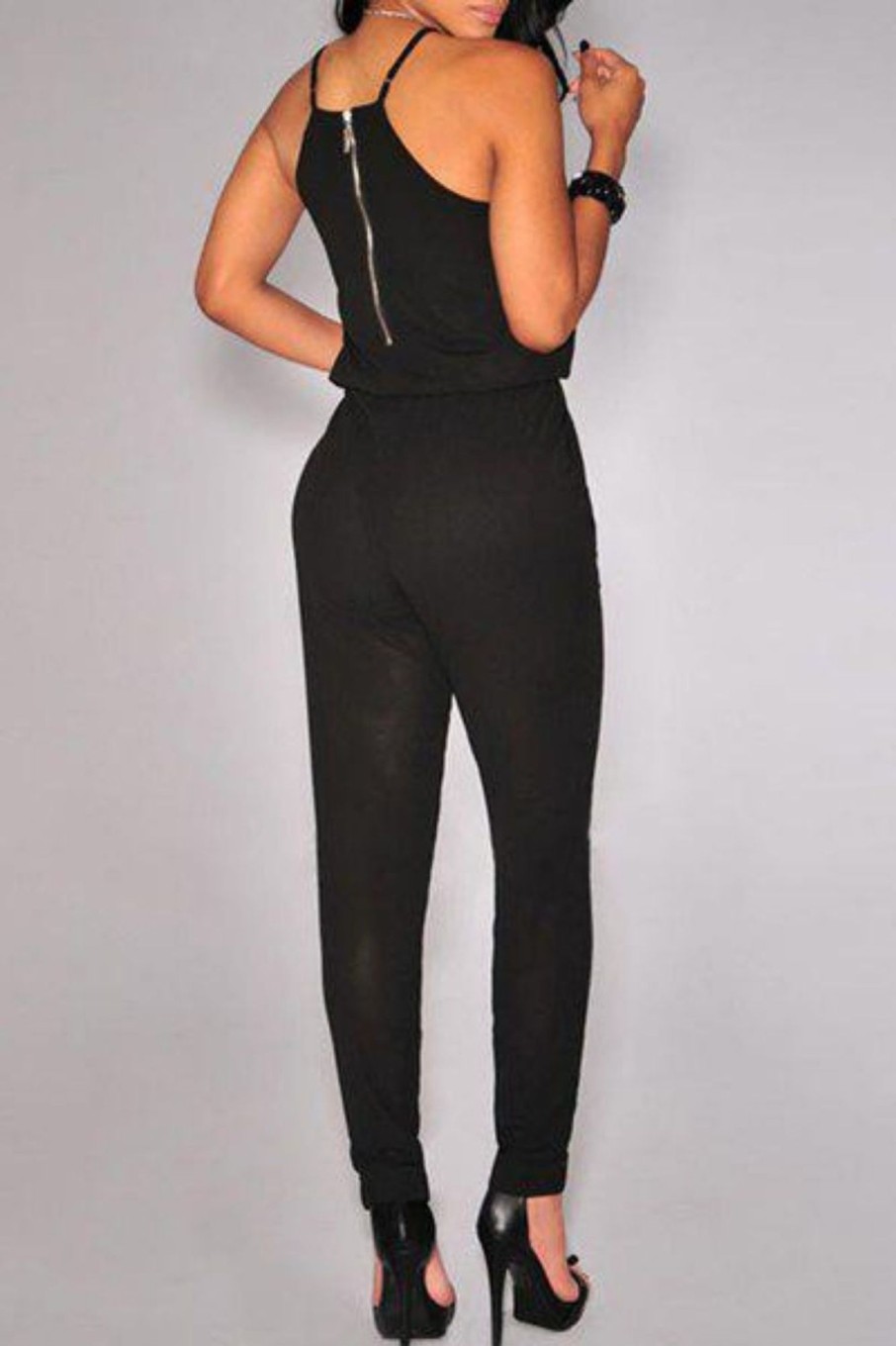 Women Styched Fashion | Picnic Black Jumpsuit