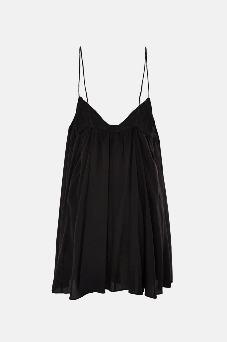 Women Styched Fashion | V Neck Mini Flare Black Dress