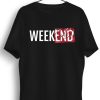 Men Styched | Weekend Graphic Printed Black Tshirt