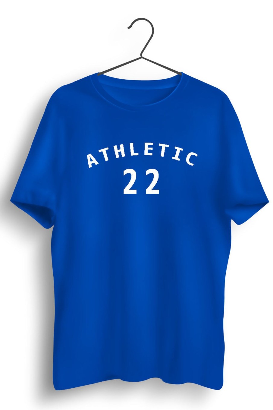 Men Styched | Athletic 22 Graphic Printed Blue Tshirt