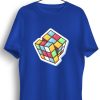 Men Styched | Rubiks Cube Printed Blue Tshirt