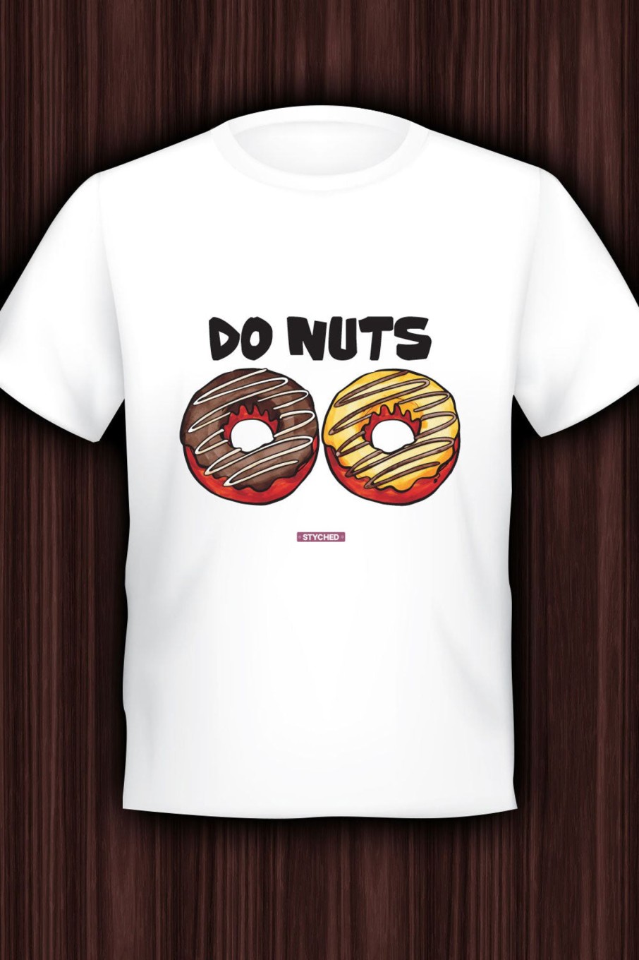 Men Styched Fashion | Do (Two) Nuts - Quirky Graphic T-Shirt White Color