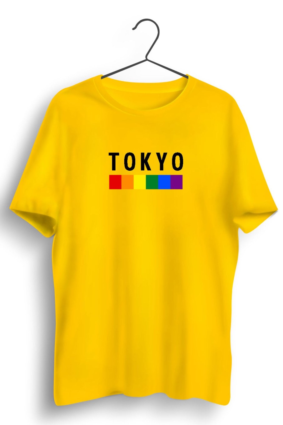 Men Styched | Tokyo Graphic Printed Yellow Tshirt