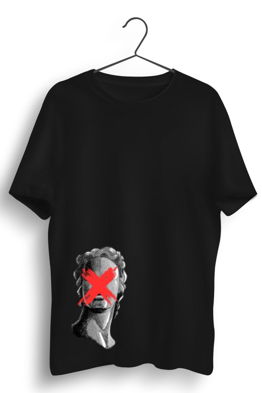 Men Styched | Just Another Head Graphic Printed Black Tshirt