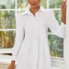 Women Styched Fashion | Ruffle Hem Shirt Dress