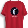 Men Styched | Space Rider Graphic Printed Red Tshirt