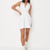 Women Styched Fashion | White Basic Tennis Dress