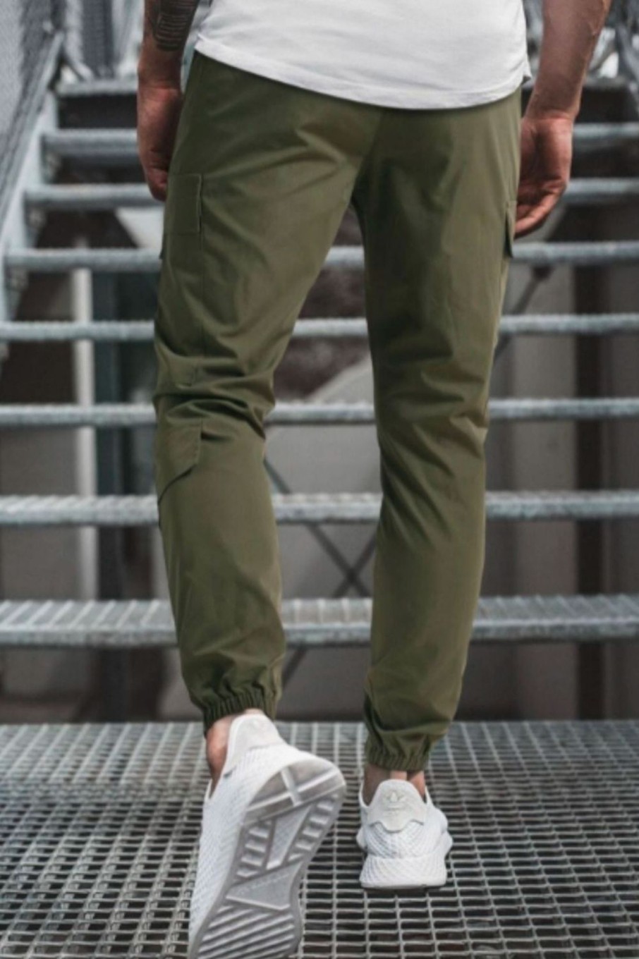 Men Styched Fashion | Drawstring Waist Cargo Trousers