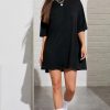 Women Styched Fashion | Drop Shoulder Tee Dress