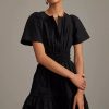 Women Styched Fashion | Black Woven Cute Summer Mini Dress