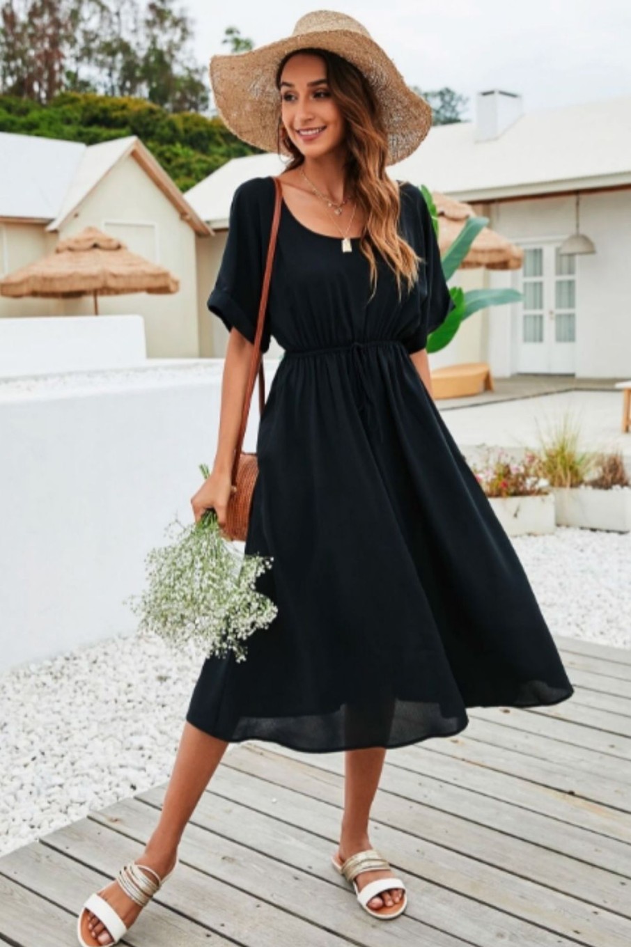 Women Styched Fashion | A-Line Bow Dress