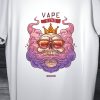 Men Styched Fashion | Vape King - Illustrative Graphic Designed T-Shirt White