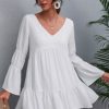 Women Styched Fashion | Tiered Bell Sleeve Dress