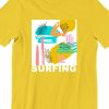 Men Styched Fashion | Surfing Graphic Yellow Tshirt