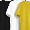 Men Styched Fashion | Pack Of 3 - Black, White And Yellow