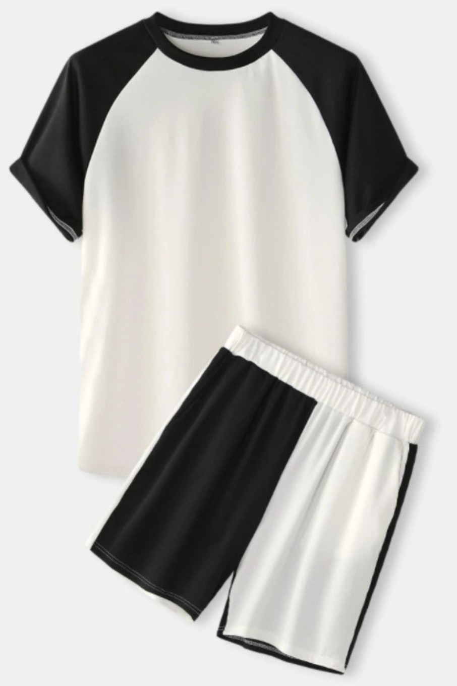 Men Styched Fashion | Colour Blocking Combo Black U0026 White