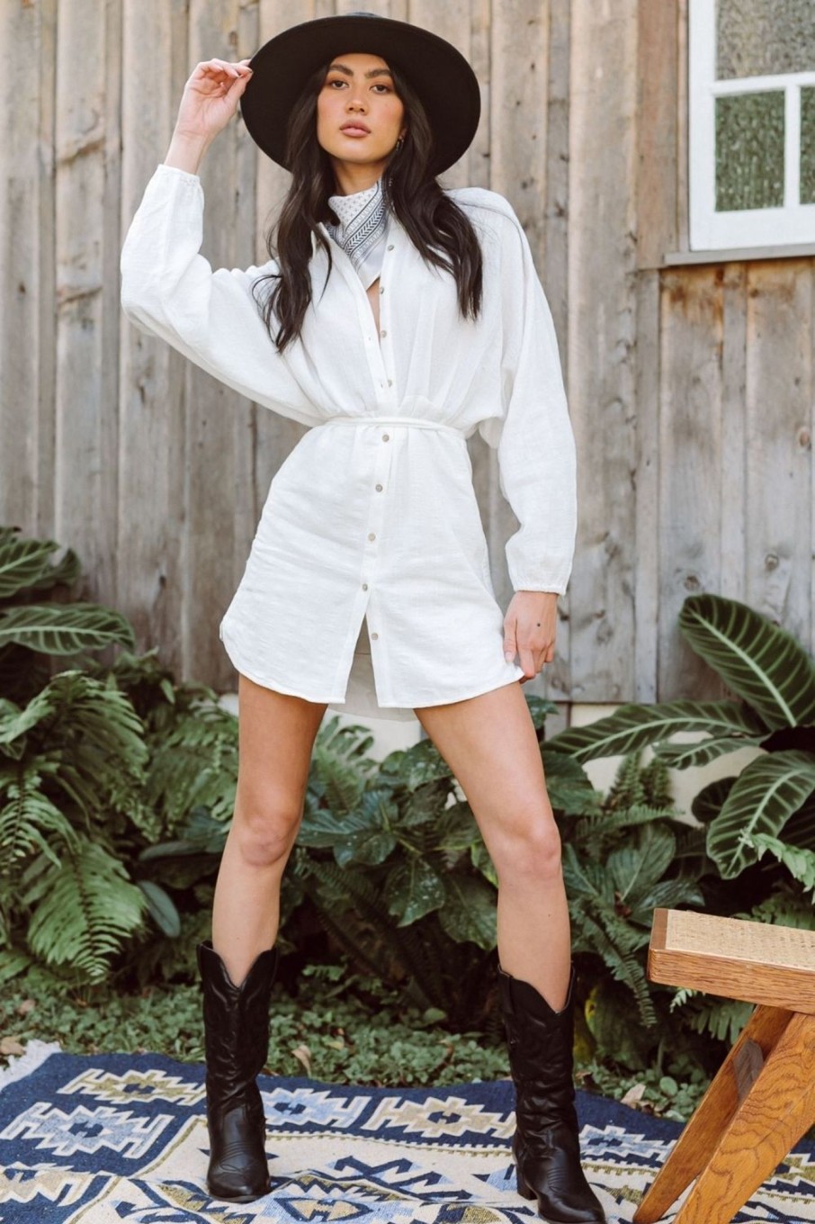 Women Styched Fashion | Cool Breeze White Shirt Dress