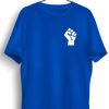 Men Styched | Raised Fist Graphic Printed Blue Tshirt