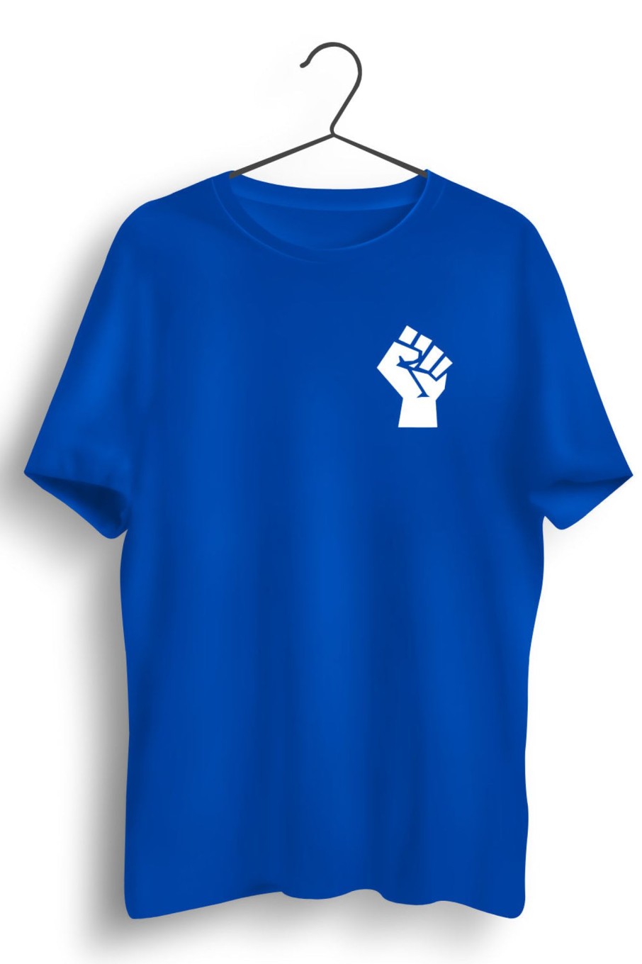 Men Styched | Raised Fist Graphic Printed Blue Tshirt