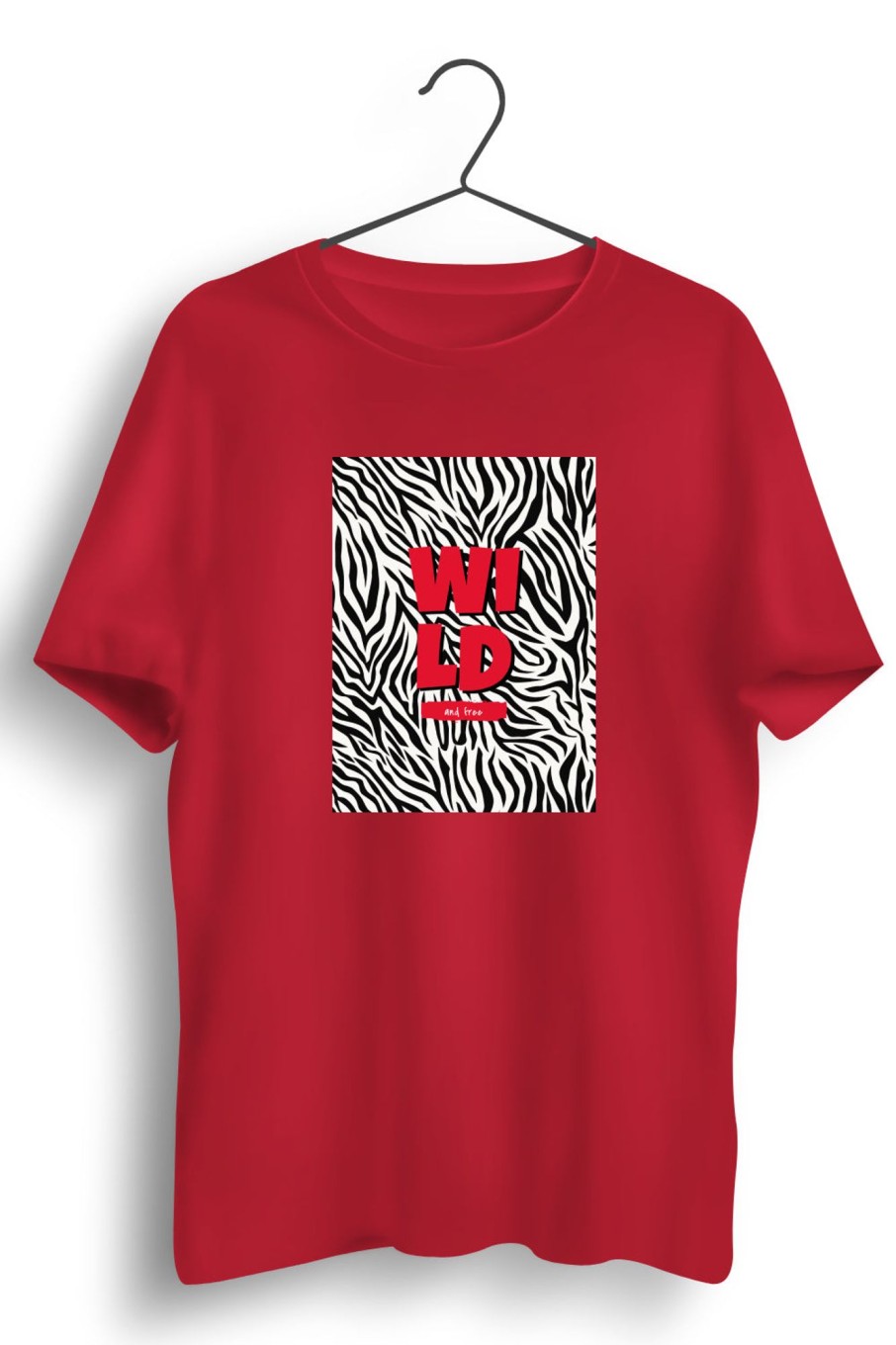 Men Styched | Wild Graphic Printed Red Tshirt