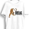 Men Styched | Break The Rules Graphic Printed White Tshirt