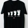 Men Styched Fashion | Small To Monday Coffee - Graphic T-Shirt Black Color