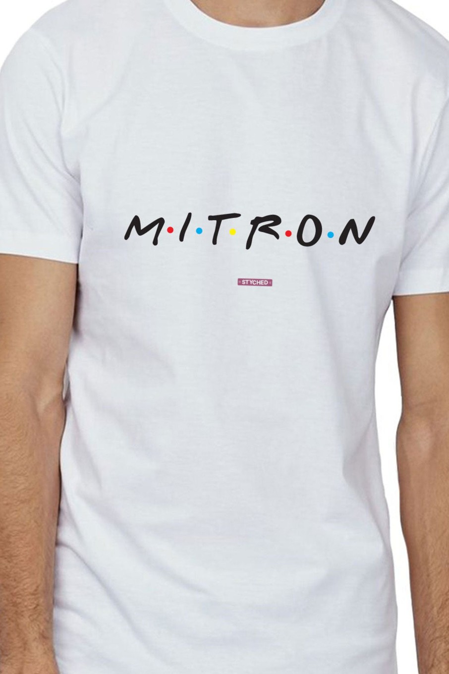 Men Styched Fashion | M.I.T.R.O.N - Graphic T-Shirt White Color