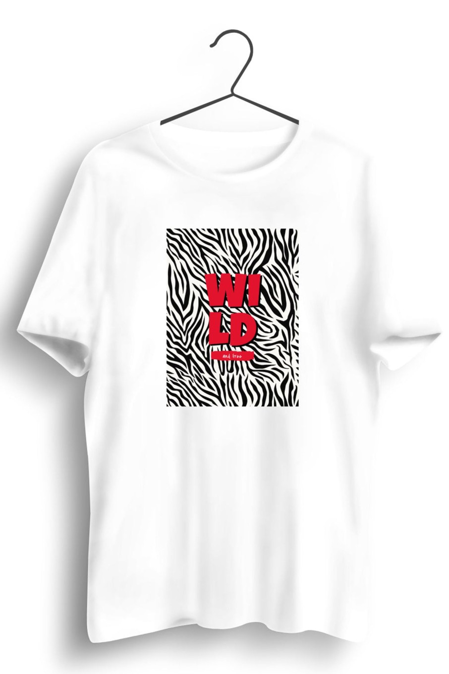 Men Styched | Wild Graphic Printed White Tshirt