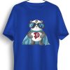 Men Styched | Super Panda Graphic Printed Blue Tshirt