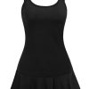 Women Styched Fashion | Turn Around Black Frill Dress