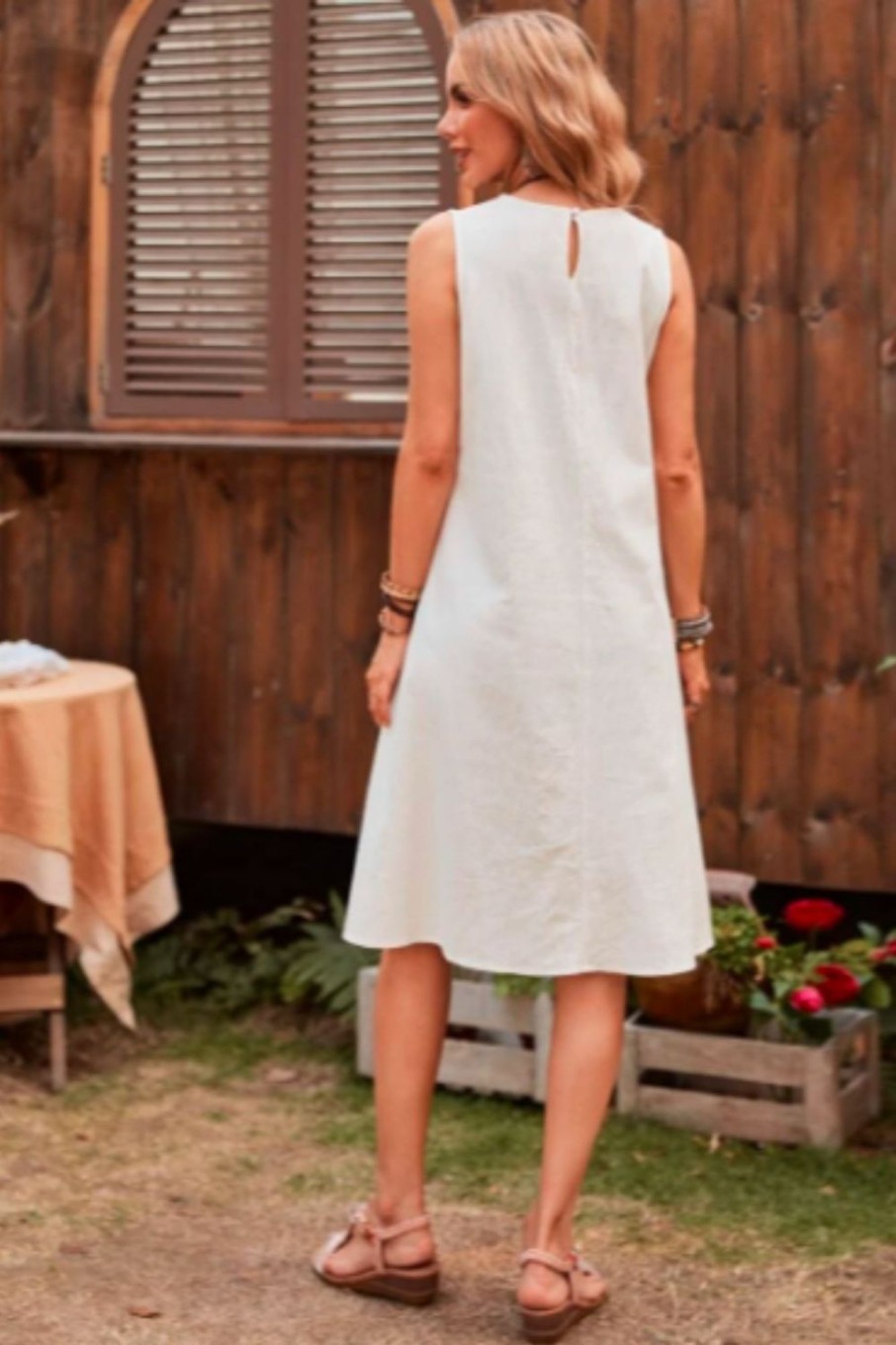 Women Styched Fashion | High Low Tunic Dress White