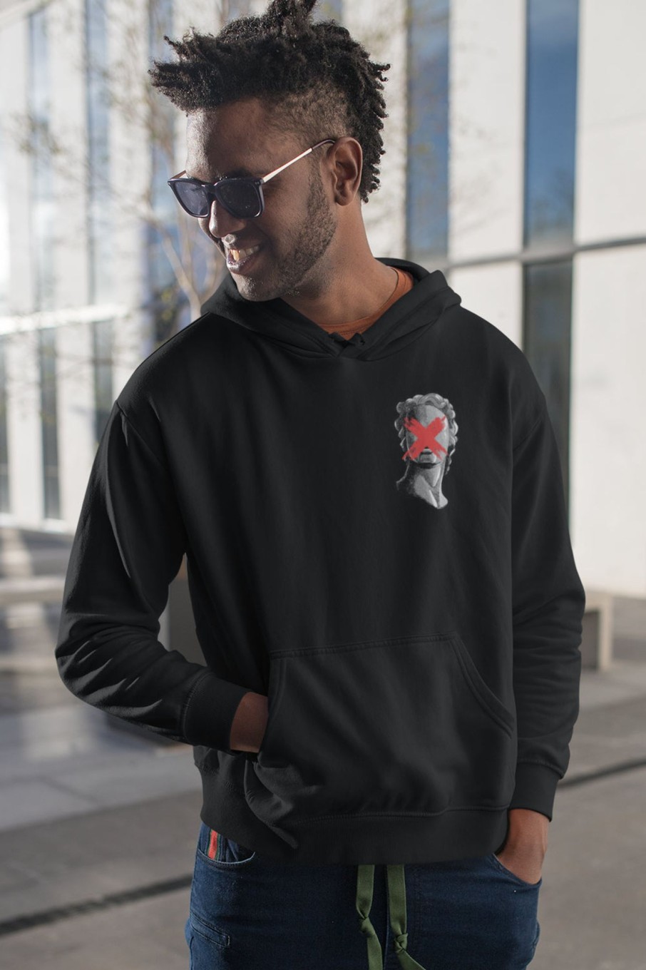 Men Styched Fashion | Just Another Head Premium Non Zipper Black Hoodie