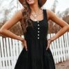 Women Styched Fashion | Sleeveless Button Down Flare Mini Dress