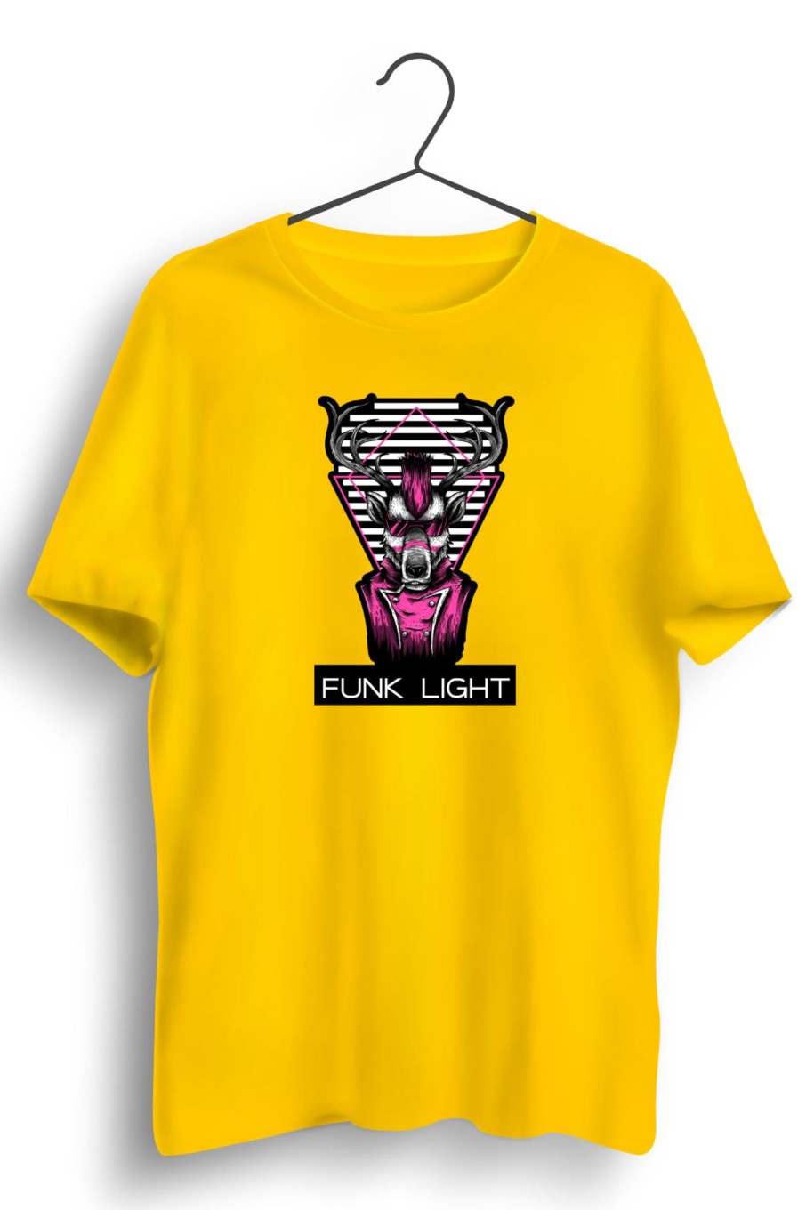 Men Styched | Funk Light Graphic Printed Yellow Tshirt