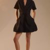 Women Styched Fashion | Belted Mini Shirt Short Dress