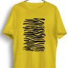 Men Styched | Tiger Stripes Graphic Printed Yellow Tshirt