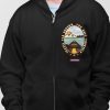 Men Styched Fashion | Travel Far Enough - Full Zip Premium Hoodies Black No Threads