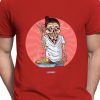 Men Styched Fashion | Salt Bae Nusret Skull Swag - Graphic Quirky Red Tshirt