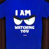 Men Styched Fashion | Angry Eyes Telling Us That Big Brother Is Watching - Quirky Graphic T-Shirt Blue Color