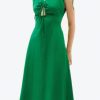 Women Styched Fashion | Butterfly Garden Green Dress