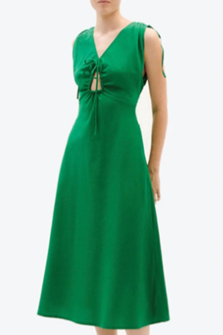 Women Styched Fashion | Butterfly Garden Green Dress