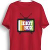 Men Styched | Idiot Box Graphic Printed Red Tshirt