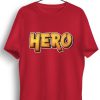 Men Styched | Hero Graphic Printed Red Tshirt