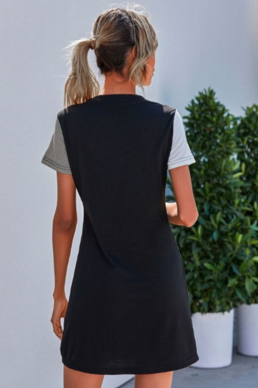 Women Styched Fashion | Colorblock Solid Mini Dress