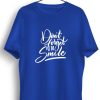 Men Styched | Smile Graphic Printed Blue Tshirt