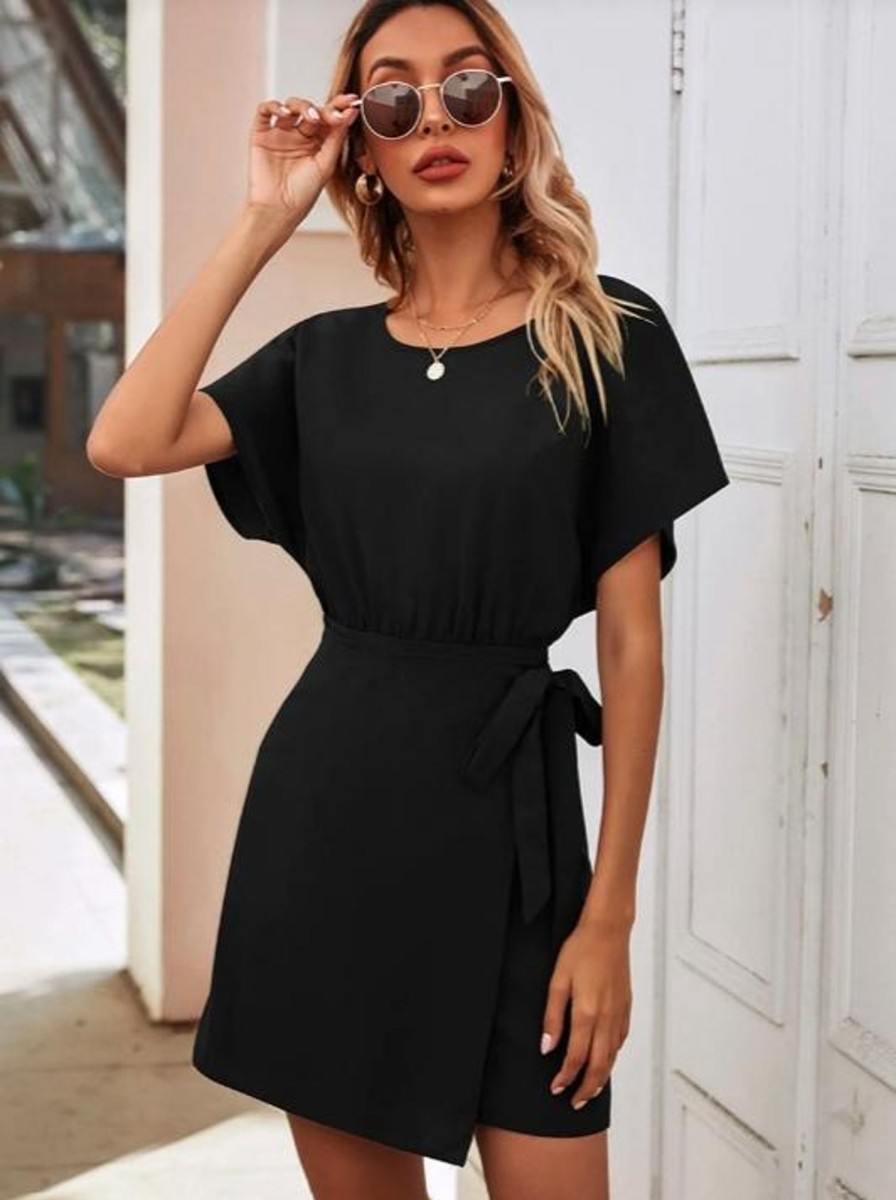 Women Styched Fashion | Black Cut Out Dress