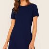 Women Styched Fashion | Navy Casual Dress