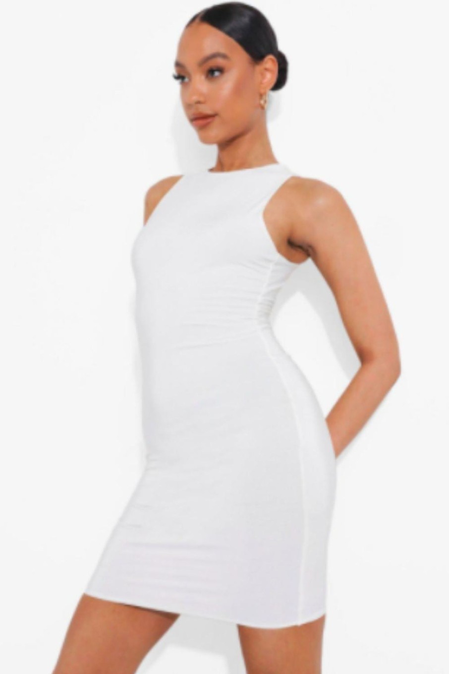 Women Styched Fashion | Bodycon Round Neck Dress