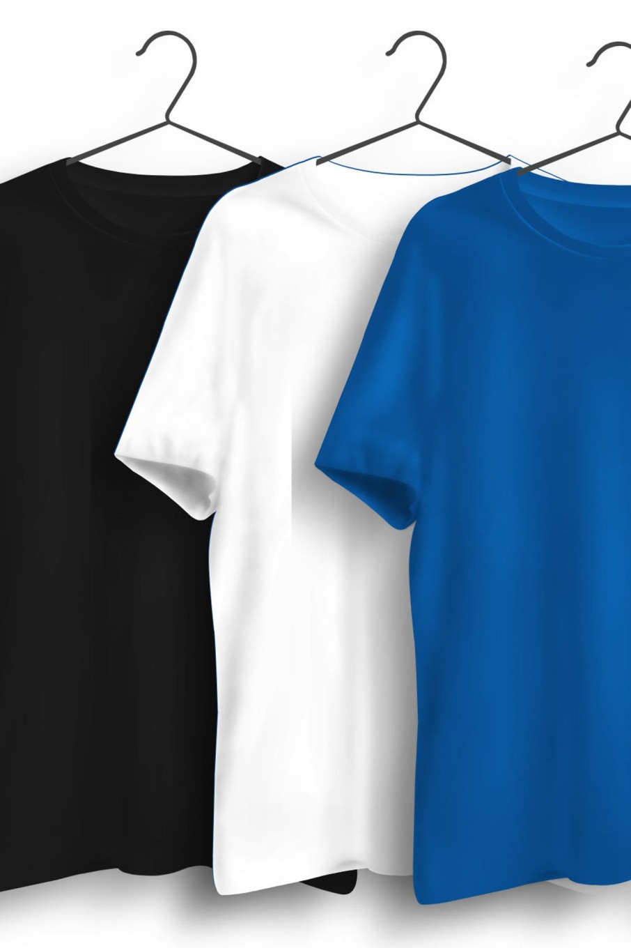 Men Styched Fashion | Pack Of 3 - Black, White And Blue