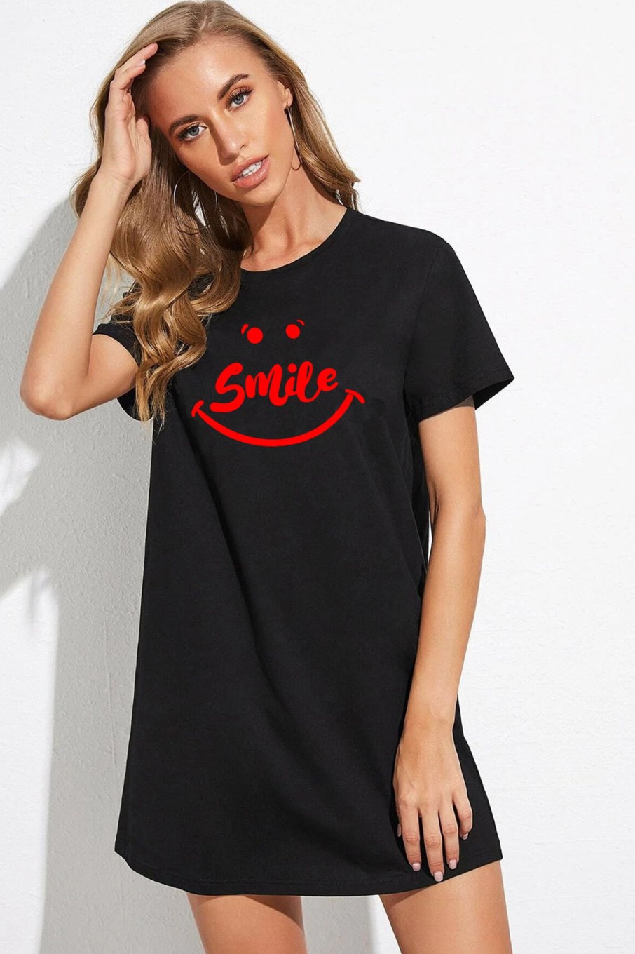 Women Styched Fashion | Black Tee Dress